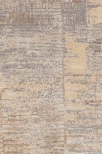 contemporary wool-silk rug