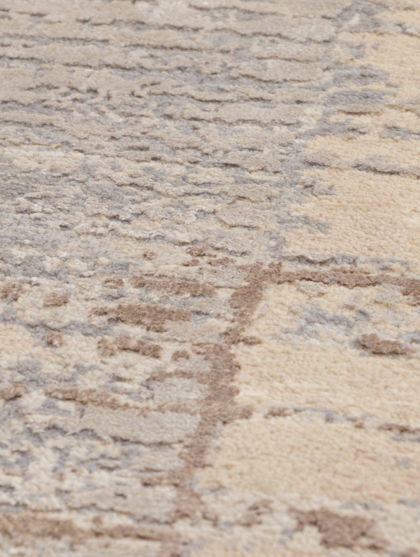 contemporary wool-silk rug