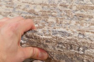 contemporary wool-silk rug