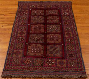 vintage afghan wool rug