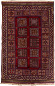 vintage afghan wool rug