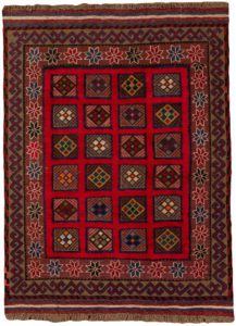 vintage afghan wool rug