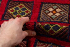 vintage afghan wool rug