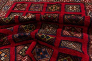 vintage afghan wool rug