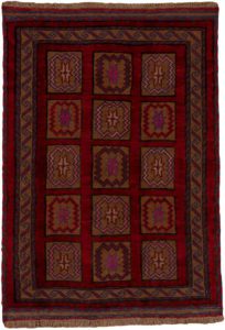 vintage afghan wool rug
