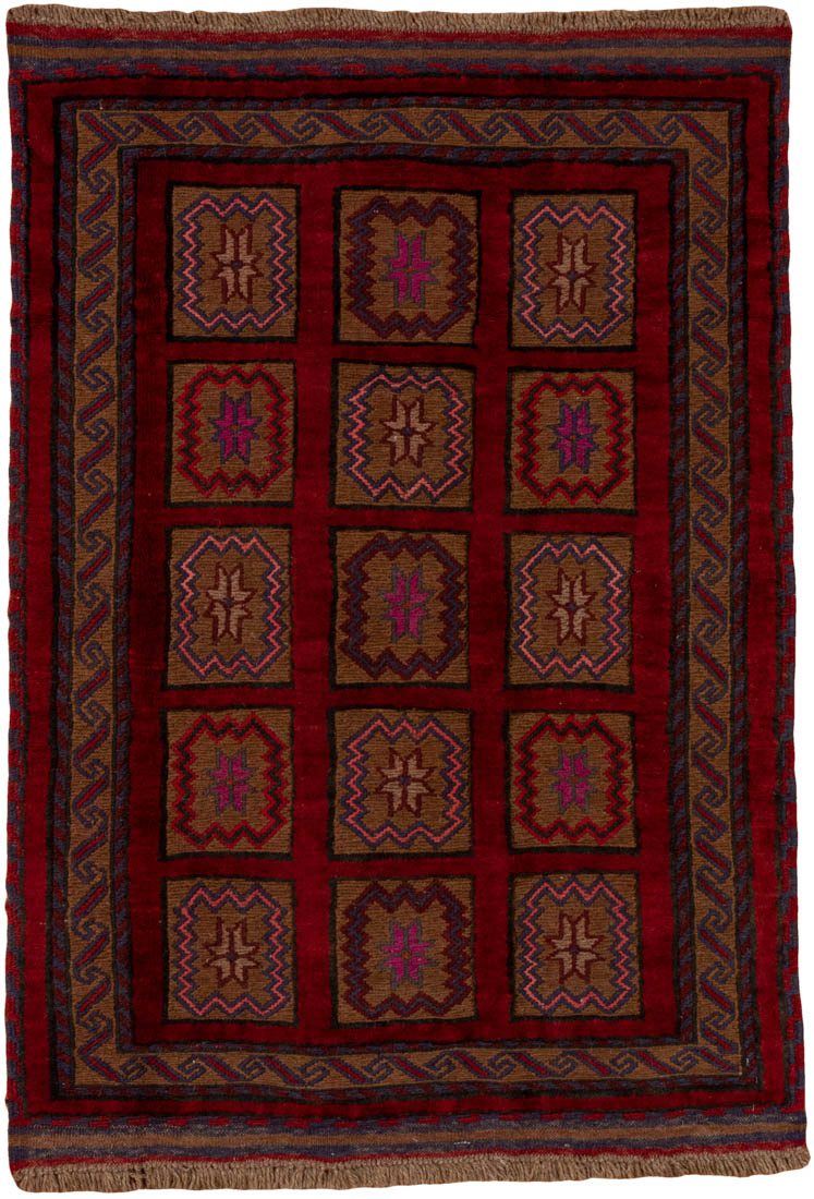 vintage afghan wool rug