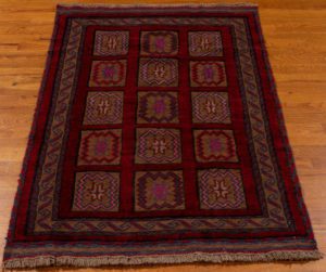 vintage afghan wool rug