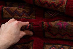 vintage afghan wool rug