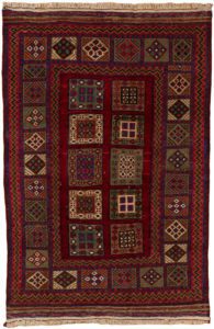 vintage afghan wool rug