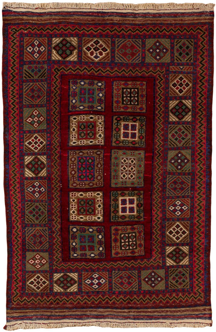 vintage afghan wool rug