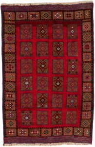 vintage afghan wool rug