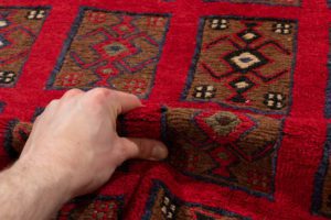 vintage afghan wool rug