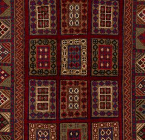 vintage afghan wool rug