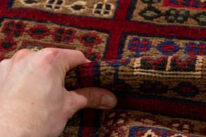 vintage afghan wool rug