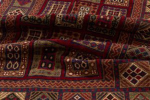 vintage afghan wool rug