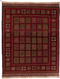 vintage afghan wool rug