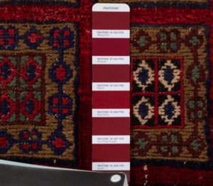 vintage afghan wool rug