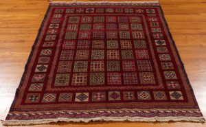 vintage afghan wool rug