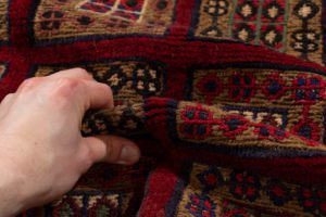 vintage afghan wool rug