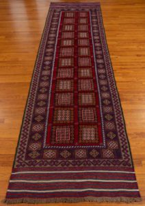 vintage afghan runner rug