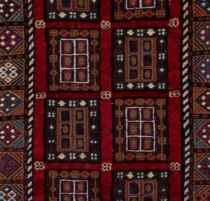 vintage afghan wool rug