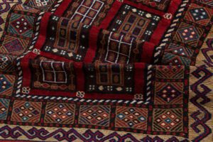 vintage afghan wool rug