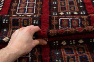 vintage afghan wool rug