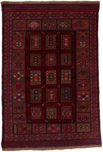 vintage afghan wool rug