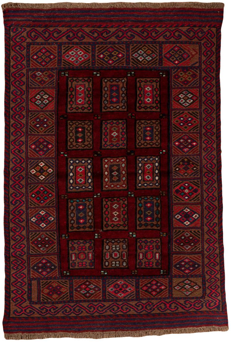 vintage afghan wool rug