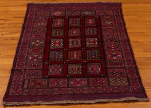 vintage afghan wool rug