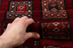 vintage afghan wool rug