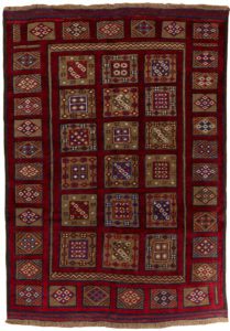 vintage afghan wool rug