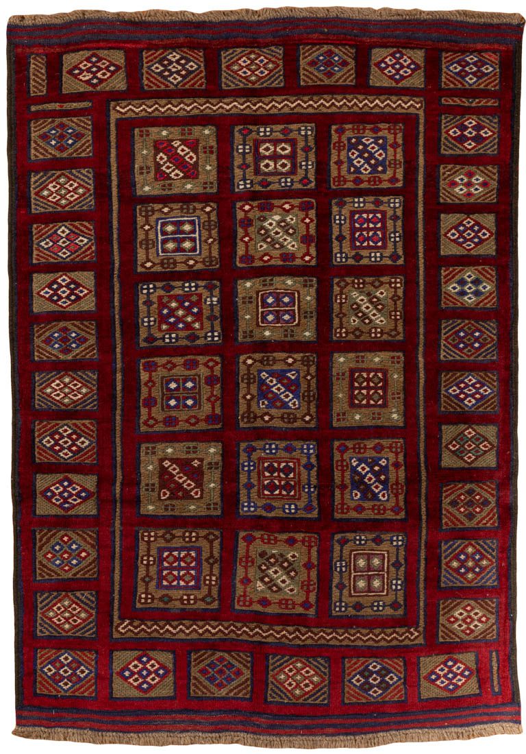 vintage afghan wool rug