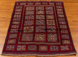 vintage afghan wool rug