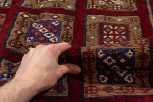 vintage afghan wool rug
