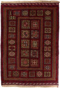 vintage afghan wool rug