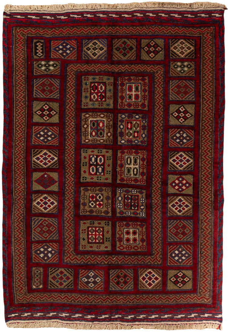 vintage afghan wool rug
