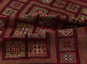 vintage afghan wool rug