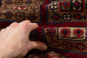 vintage afghan wool rug