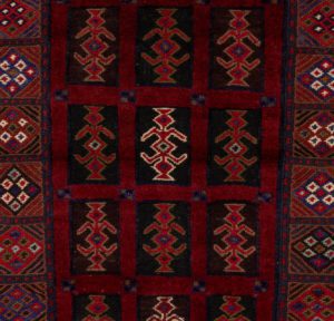 vintage afghan wool rug
