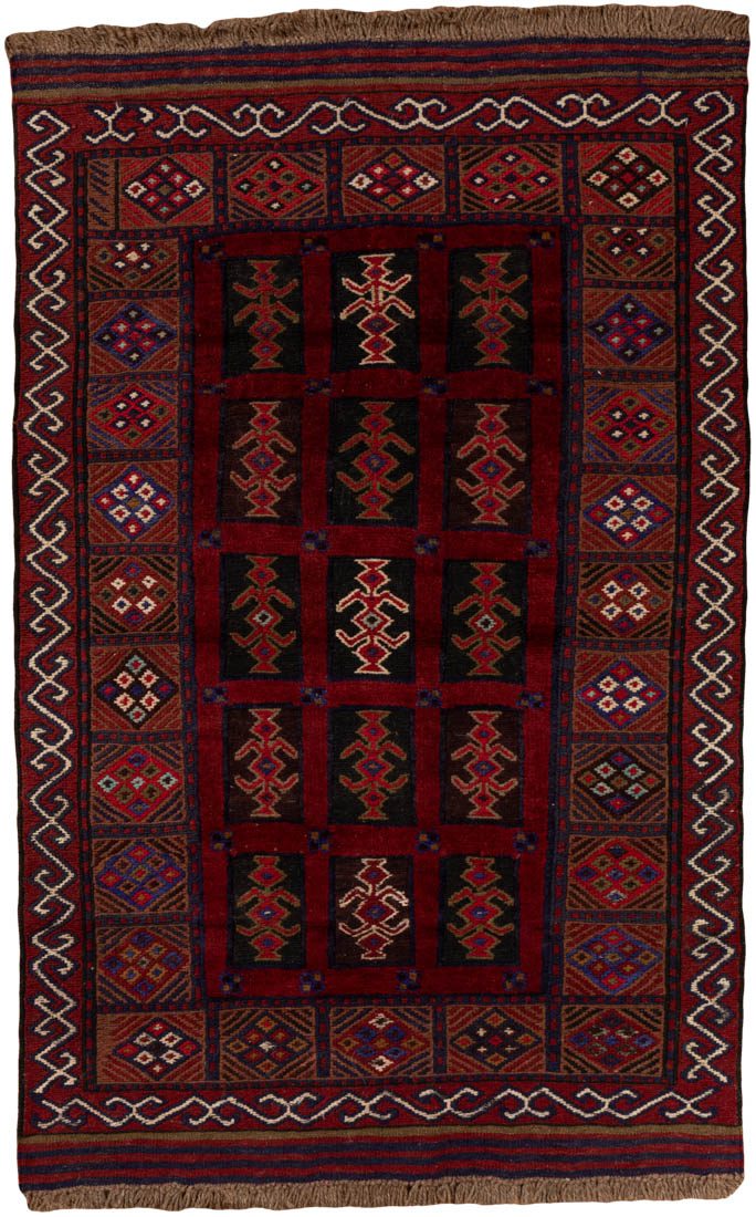 vintage afghan wool rug