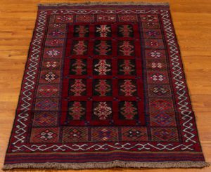 vintage afghan wool rug