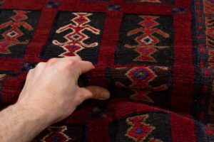 vintage afghan wool rug