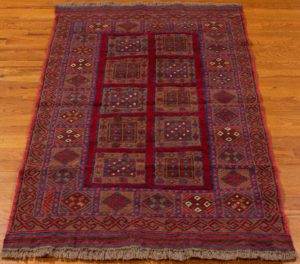 vintage afghan wool rug
