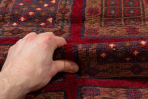 vintage afghan wool rug