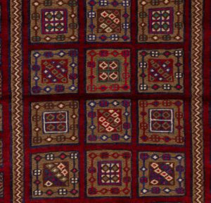 vintage afghan wool rug
