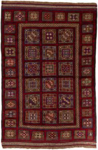 vintage afghan wool rug