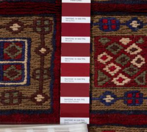 vintage afghan wool rug