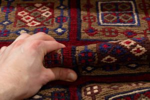 vintage afghan wool rug