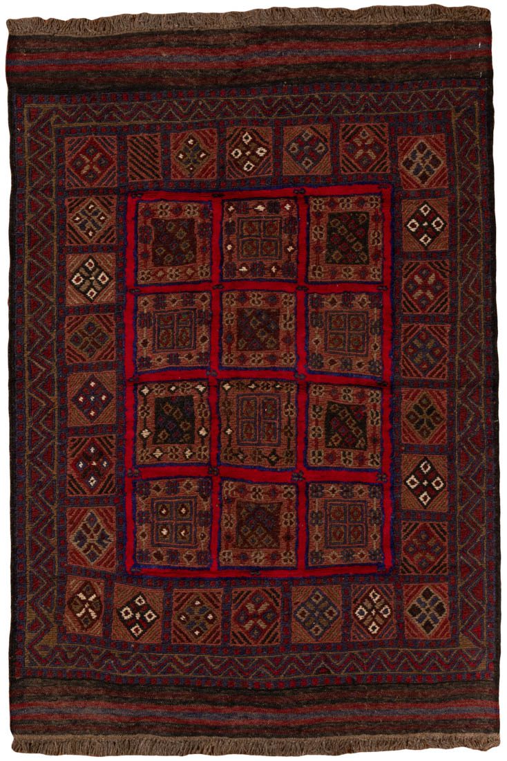 vintage afghan wool rug